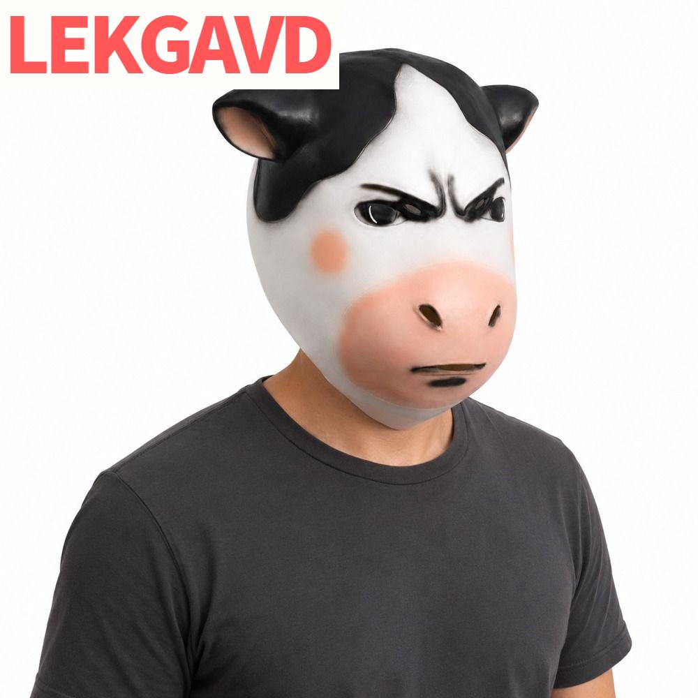 LEKGAVD สไตล์น่าเกลียด วัว ดีไซน์ที่น่าขบขัน รูปทรงน่ารัก อุปกรณ์คอสเพลย์ ของขวัญแกล้ง ใบหน้าที่เป็นรูปแบบนามธรรม ลาเท็กซ์ งานปาร์ตี้ ราคา 530 บาท*ส่งฟรี