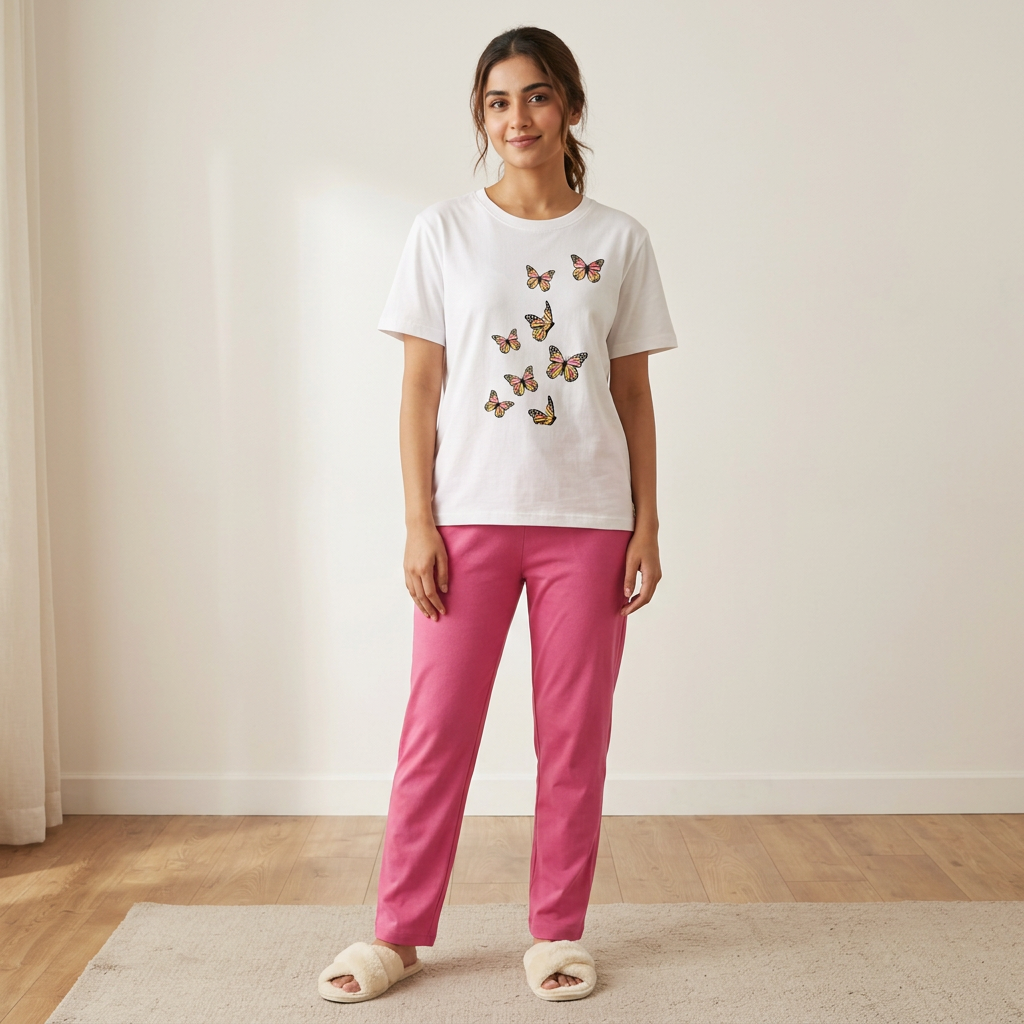Nighty Soft cotton Night Wear for Women Night suit for girls and women, Sleeping Dress Girls Sleepwear Loungewear Sleeping Suit T shirt and Pajama ,Night Dress for girls and women