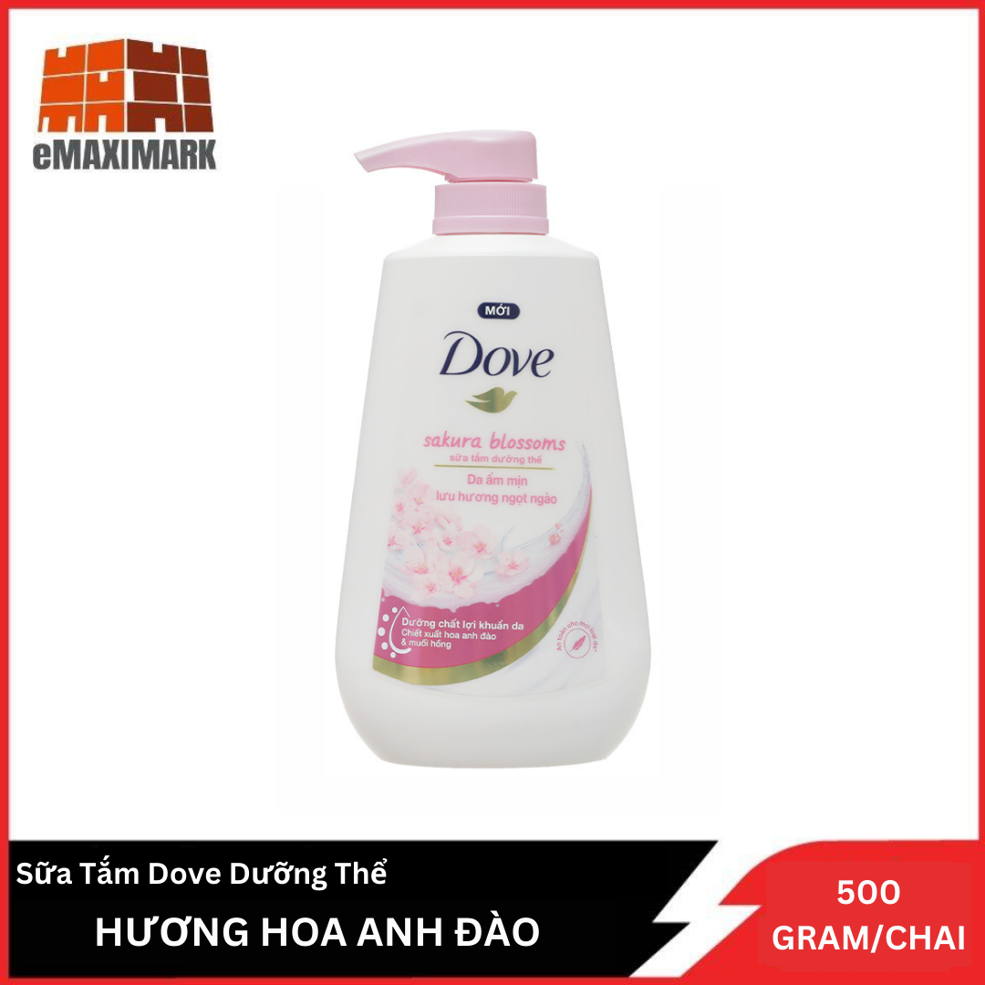 Sữa Tắm Dove Dưỡng Thể Hương Hoa Anh Đào Chai 500G