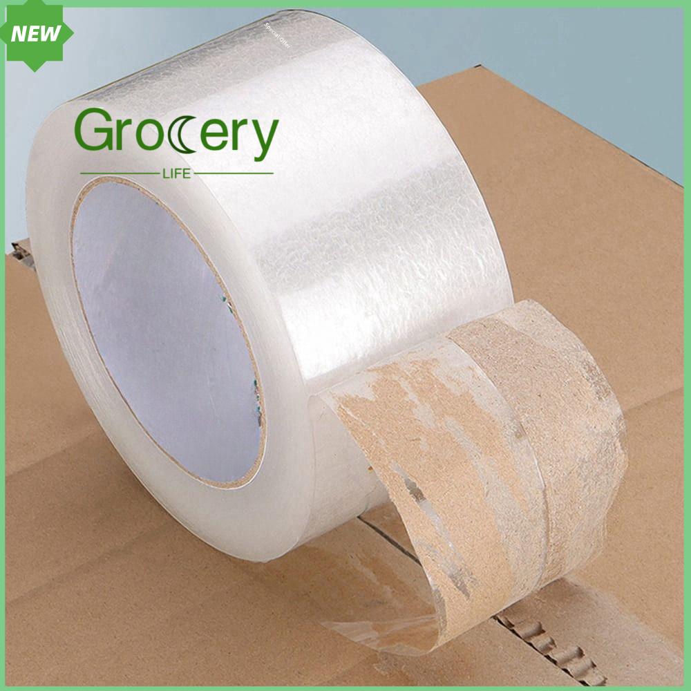 GROCERY LIFE Độ bám dính mạnh mẽ Băng dính trong suốt độ nhớt cao 100/150m Chống rách Băng keo đóng gói trong suốt Bền bỉ Sử dụng tại nhà