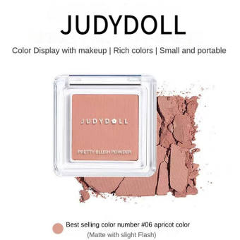 Judydoll Phấn Má Hồng Đơn Sắc Tông Lì / Lấp Lánh Mềm Mịn Kết Hợp Trang Điểm Nhỏ Gọn judydoll