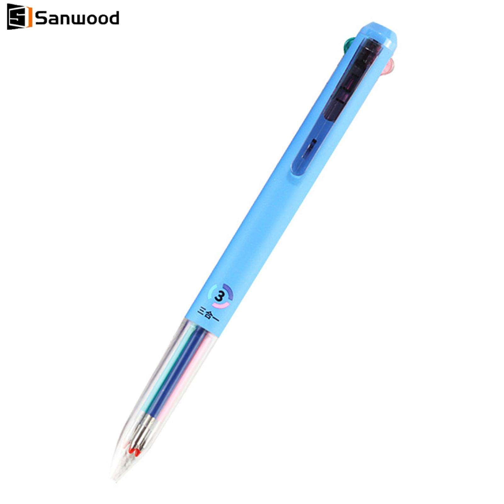 Lightweight Grip Pen 3-in-1 Multicolor Gel Ink Pen 0.5mm Fine Point Retractable Ballpoint Pen with 3 Vibrant Colors Perfect for Office School and Daily Writing Supplies in Asia ราคา 43 บาท*ส่งฟรี