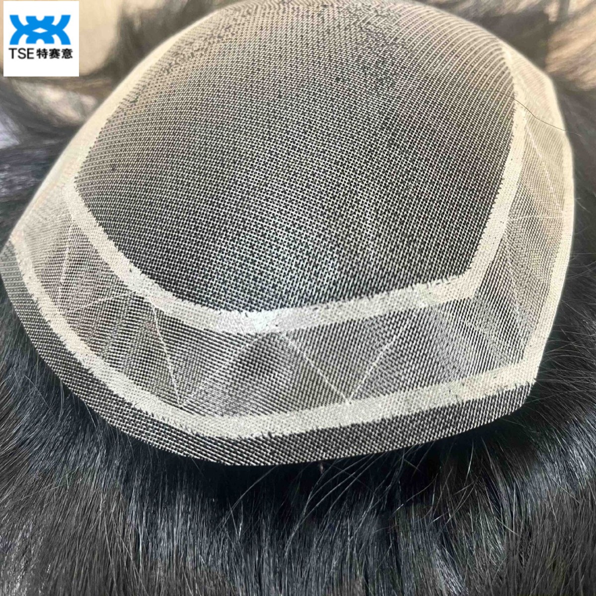 TSE 0.10 Mesh Short Top Patch, Real Hair, All Hand Woven Men's Wig, Lightweight, Natural, Comfortable, Breathable Wig ราคา 2,500 บาท*ส่งฟรี