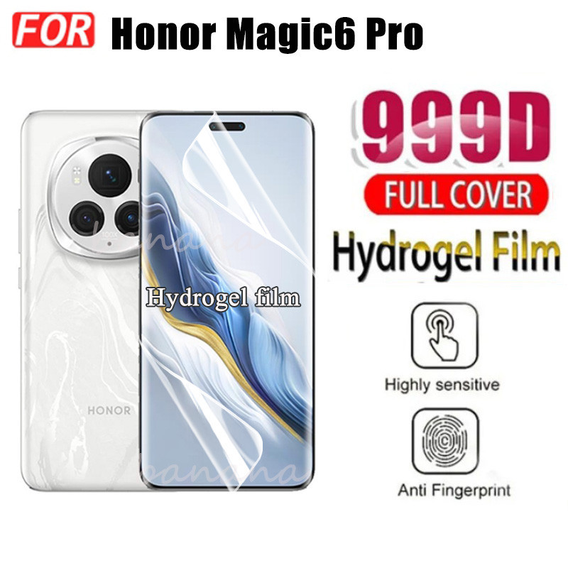 Ốp điện thoại chống sốc Honor Magic 6 Pro cho Honor Magic6 Pro Soft Hydrogel Film 3 trong 1 Honor Ma