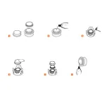 Hợp kim đồng xách tay mini siêu nhẹ lò đốt cồn bếp cồn đi bộ đường dài cắm trại ngoài trời bếp lò