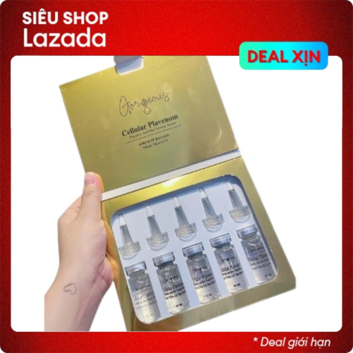 Set Serum 5 LỌ Tế Bào Gốc Nhau Thai Cừu Múi Xù Gorgeous