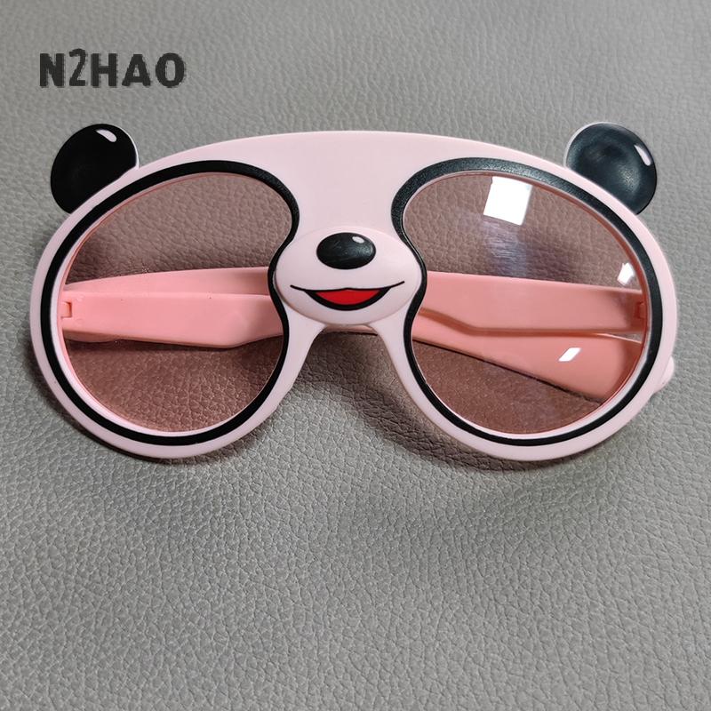 XUNYU4 Dễ thương trẻ em Kính mát phim hoạt hình Panda hình dạng thời trang Kính mát xu hướng Kid của kính mặt trang trí trẻ em sinh nhật Quà Tặng đồ chơi