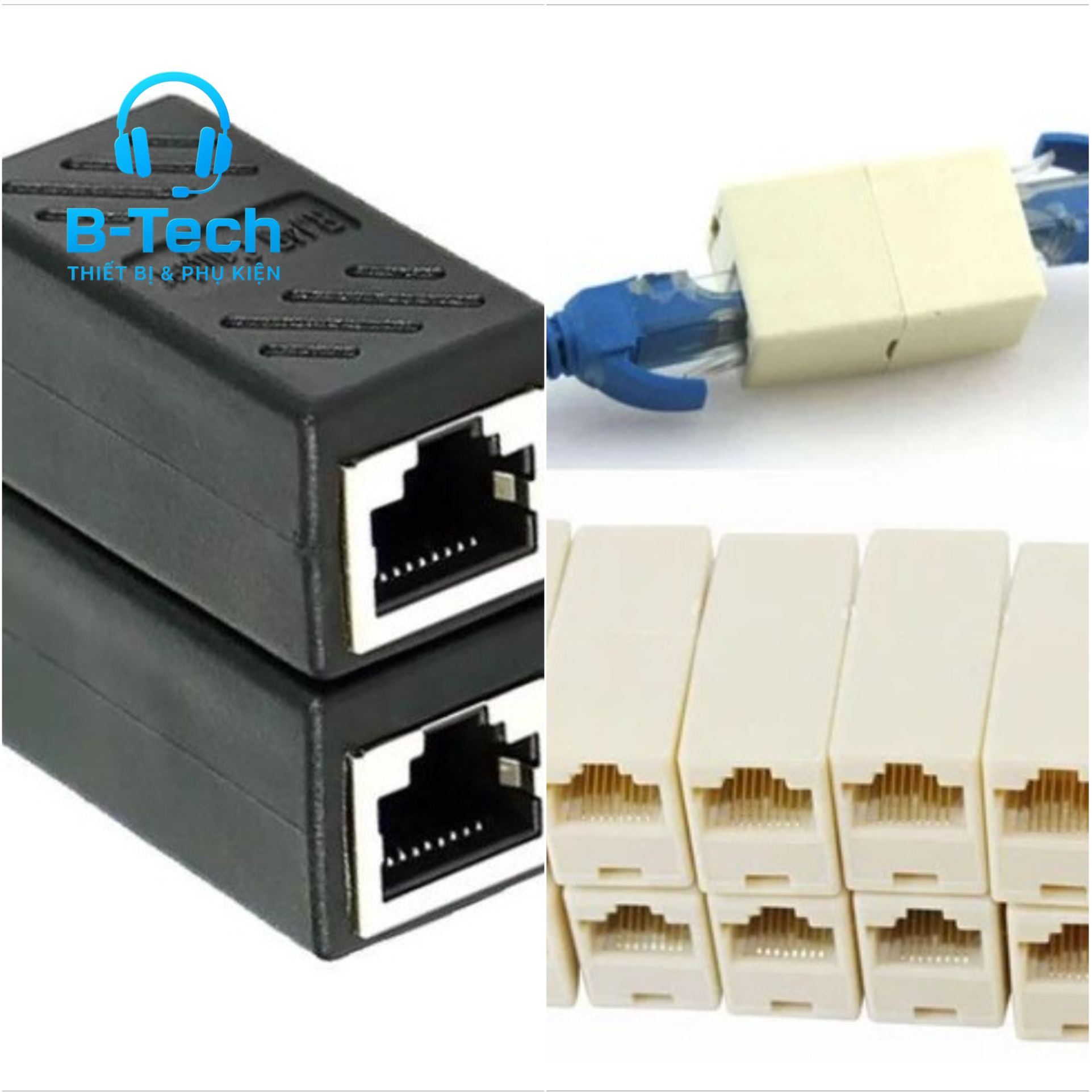 Combo 2 & 10 Đầu nối dây mạng LAN - Hàng Chuẩn