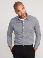 Old Navy Mens Slim-Fit Pro Signature Performance Dress Shirt