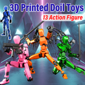 Dummy 3D Printed Movable Action Figures with Wings