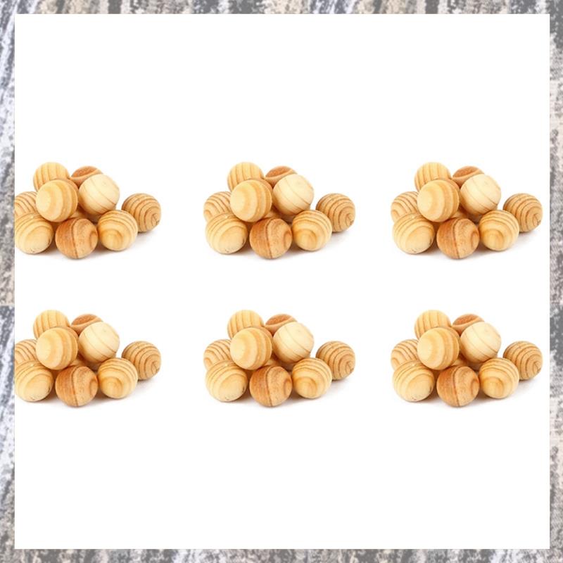 (PDGA) 6X Natural Cedar Wood Balls Lavender Repellent Wardrobe Clothes Drawer