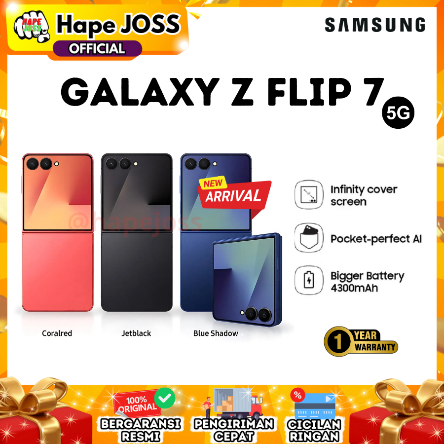 Samsung Galaxy Z Flip 7 5g 12/512Gb [Free Adapter 25Watt] Official Indonesian Guarantee Harga  16,499,000 Ringgit*Penghantaran Percuma