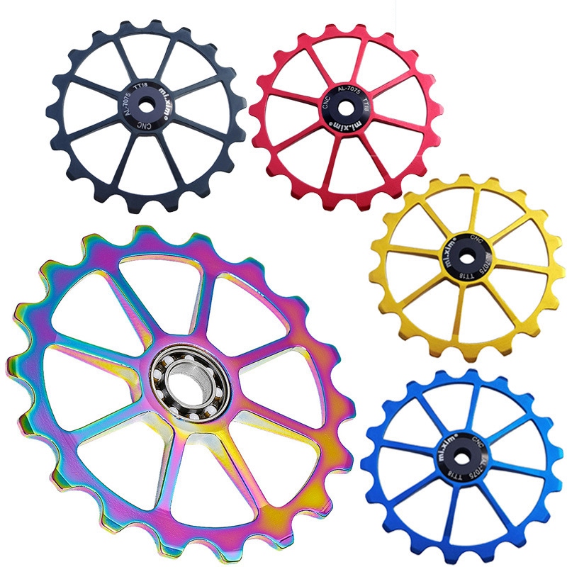 Xim 18T Bicycle Rear Derailleur Wheel Bike Guide Roller Pulley for 7-12 Speed