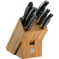 ZWILLING ชุดบล็อกมีดสเตนเลส 7 ชิ้น รุ่น Twin Pollux บล็อกไม้ Natural Wood N36133700