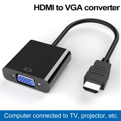 HDMI to VGA Adapter Converter 1080P Digital to Analog HDMI to VGA Video Converter for PC Laptop TabletConverter 1080P Digital to Analog HDMI to VGA Cable HDMI to VGA Video Converter for PC Laptop Tablet 3.5 mm Jack Audio For PS4 PC TV Box