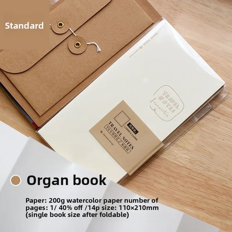 （KY)Fromthenon Standard/Passport Accordion Notebook Refill Insert-Foldable Travel Journal Refill for Art Sketching&Diary Writing