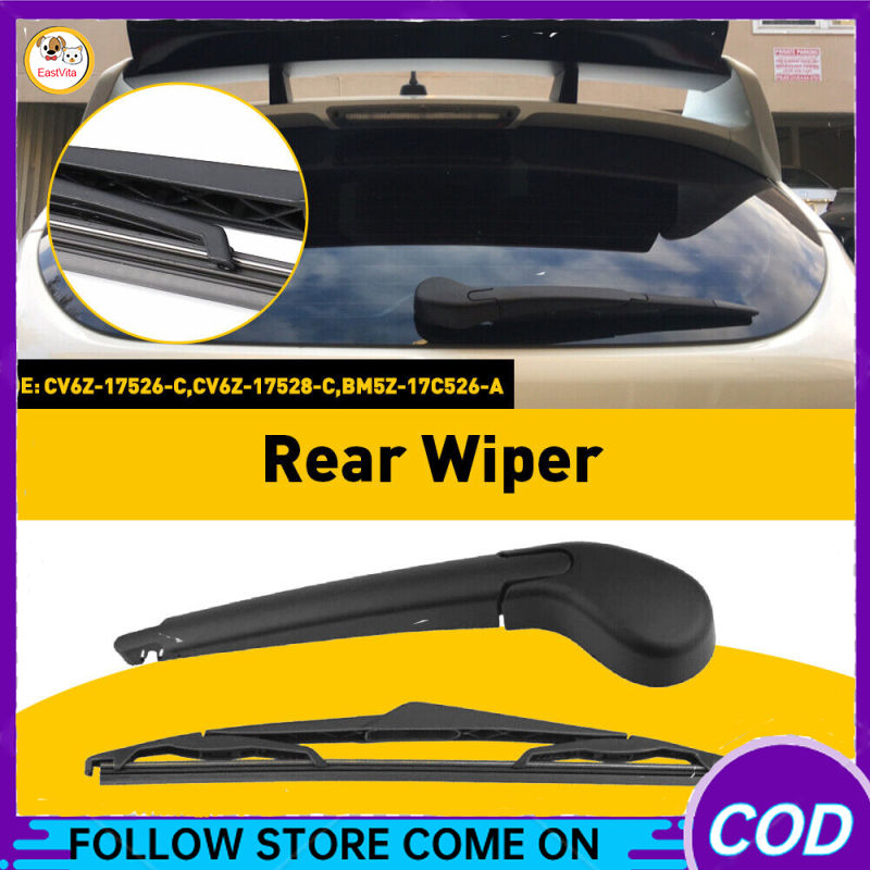Rear Wiper Arm With Blade Smoothly All Seasons Back Window Wiper Arm Blade Replacement Compatible For 2012-2018 Focus Replaces CV6Z-17526-C CV6Z-17528-C BM5Z-17C526-A