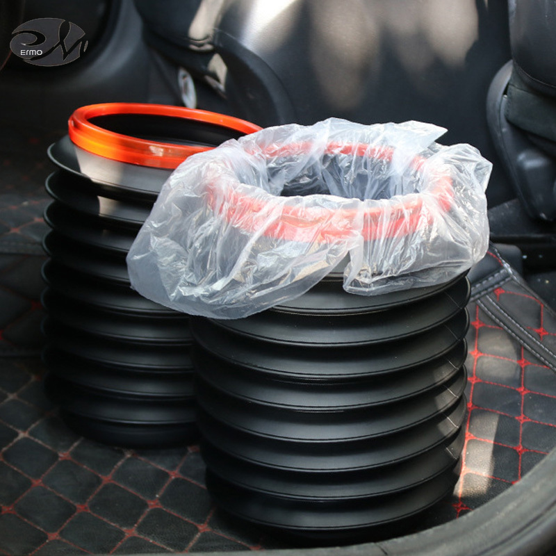 Automotive Supplies Folding Garbage Bin 4L Car Garbage Bin Multi functional Telescopic Water Bin Creative Portable Storage Bin ราคา 51 บาท*ส่งฟรี