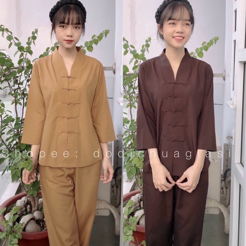 Đồ Lam Đi Chùa # Bà Lai Nút Cây Không Thêu