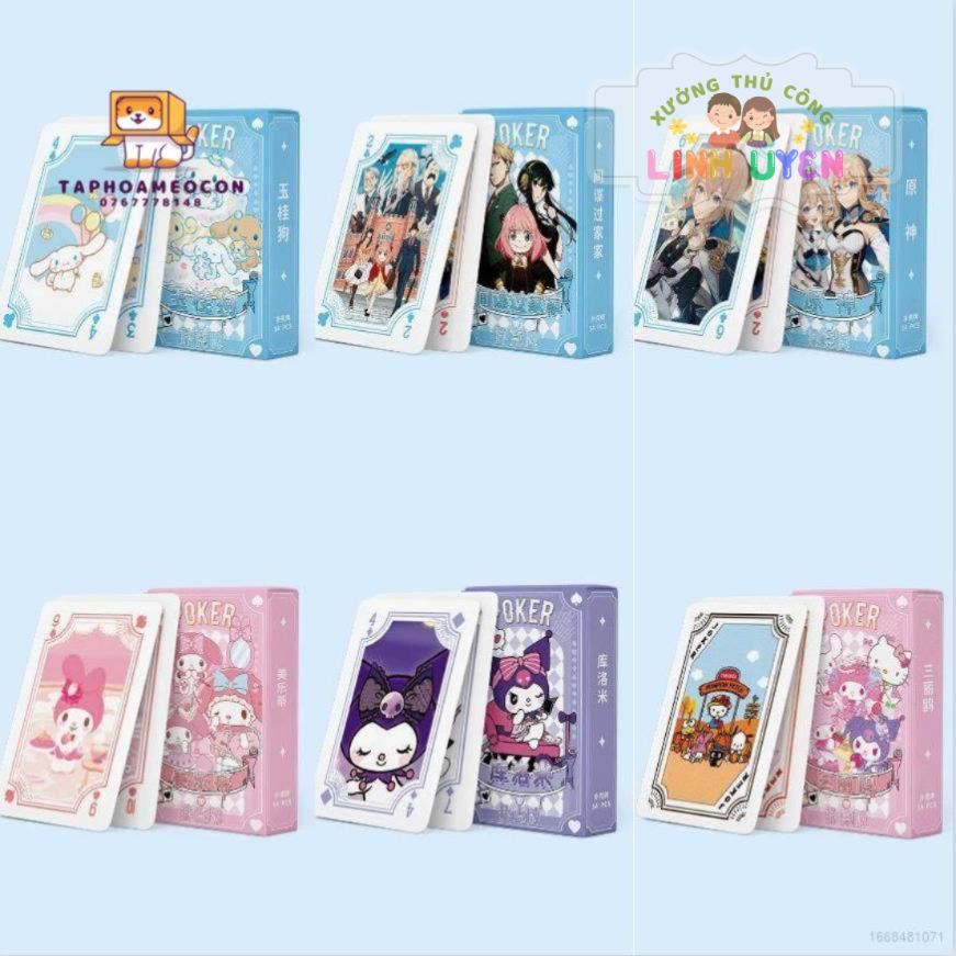 Bộ bài tây poker 54 lá, bộ bài tây hoạt hình, bộ bài blackpink