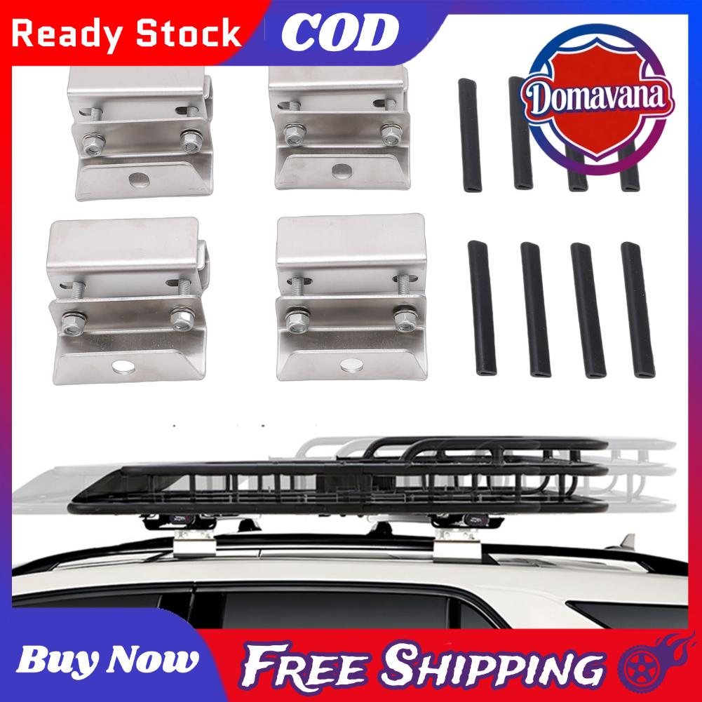Domavana Oreilet 4 chiếc Van Roof Rack Mount Kit Thép không gỉ Van Roof Rack Chân đế Giá nóc Giá đỡ thay thế cho Jumper Ducato Giá 676,000 Đồng*Miễn phí vận chuyển
