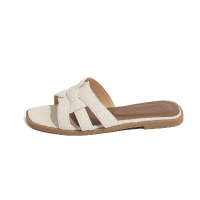YOTO Womens Summer Resort Flat Sandals French-Inspired Single-Strap Elegant Beach Slides For Women