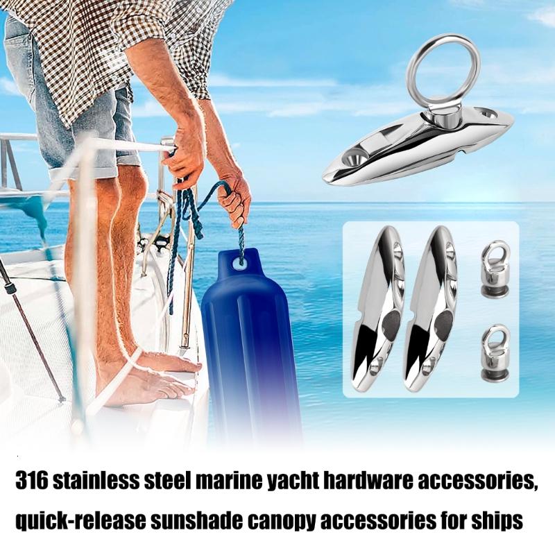92Mm Đường Sắt Móc Phát Hành Nhanh Chóng Marine Chủ 316 móc áo thép không gỉ Bimini Top Phù Hợp Phần Cứng
