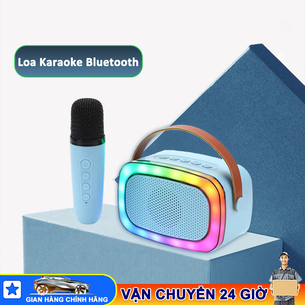 Loa karaoke bluetooth K88, loa hát karaoke, loa bluetooth hát karaoke, loa karaoke xách tay, loa karaoke kèm 2 mic - Đèn LED thay đổi theo nhạc