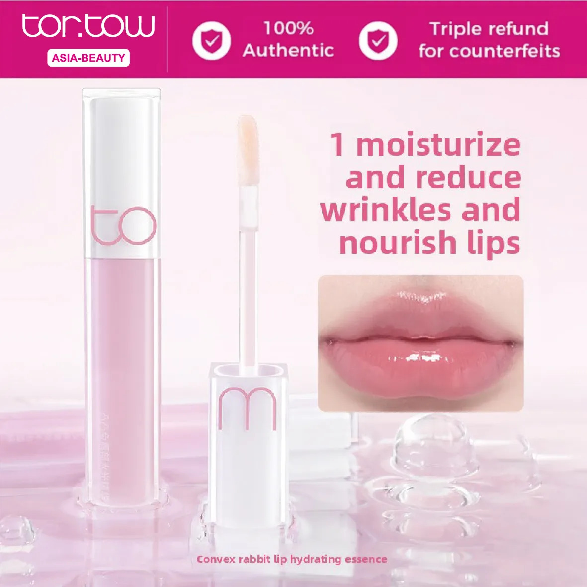 【SEA Popular】Tor.Tow Lip Care Essence 5ml | Long-Lasting Moisture | Improves Lip Dryness | Hydrated Glow | Daily Care