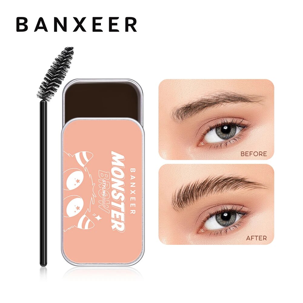 【Great Selection】 Banxeer Eyebrow Gel Wax Brow Soap Waterproof Long-Lasting 3d Feathery Wild Sculpt Lift Eyebrow Enhancer Makeup For Woman