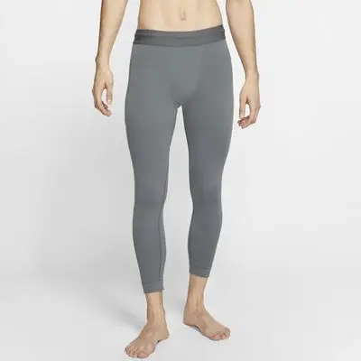 NIKE Yoga Men's Infinalon 3/4 Tights - Grey