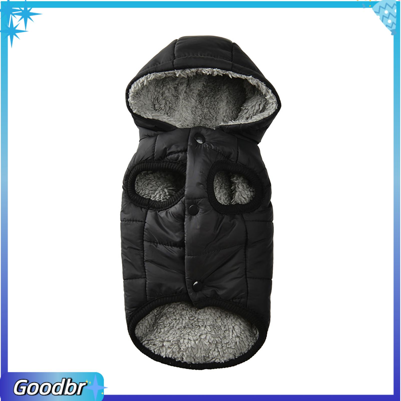 Goodbro thời tiết lạnh trang phục thú cưng đội mũ trùm đầu áo khoác cho chó cho sự ấm áp Cozy Fleece lót áo khoác cho chó áo khoác có mũ cho nhỏ để chó trung bình ấm áo khoác mùa đông cho Pup của bạn