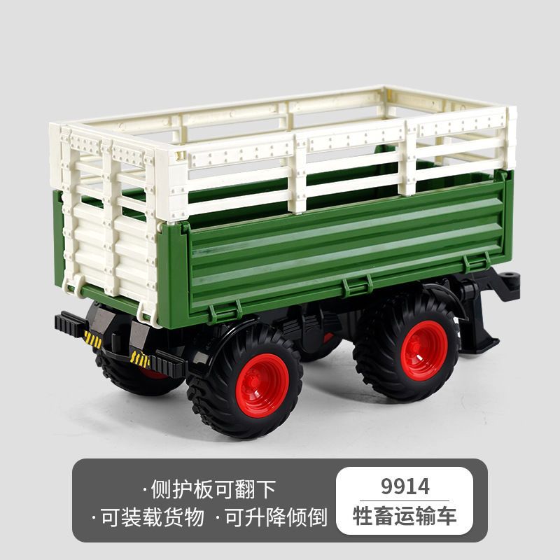 Tractor Toy Car Model Trailer And Accessories Simulation Children's Farmer Car - 7