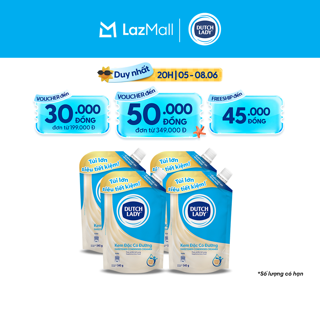 Combo 4 Túi Kem Đặc Có Đường Dutch Lady 545g/túi