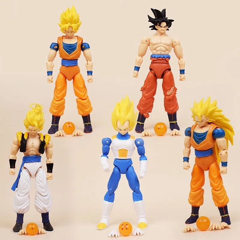 7Pcs/Set 11cm Anime Dragão Bola Troncos Bulma Son Goku Kakarotto Filho  Gohan Goten Pan Ação Figura Pvc Modelo Brinquedos