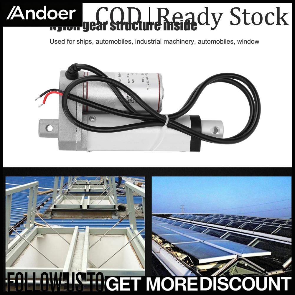 Andoer 50 มม.มอเตอร์ไฟฟ้าพัตเตอร์ประหยัดพลังงาน 300N 50 มม.ปิดกล่องหยุดอัตโนมัติมอเตอร์พัตเตอร์ไฟฟ้าเกรดอุตสาหกรรมสำหรับรถยนต์สำหรับการจัดส่ง ราคา 3,178 บาท*ส่งฟรี