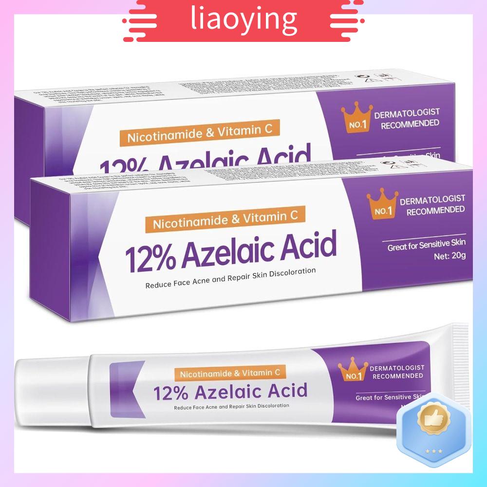 LIAOYING Axit Azelaic 12% 15% 20% Kem Axit Azelaic Giảm mụn trứng cá và mụn nhọt Nicotinamide Kem Axit Azelaic 15% Dầu thừa Kem dưỡng da cho việc chăm sóc da