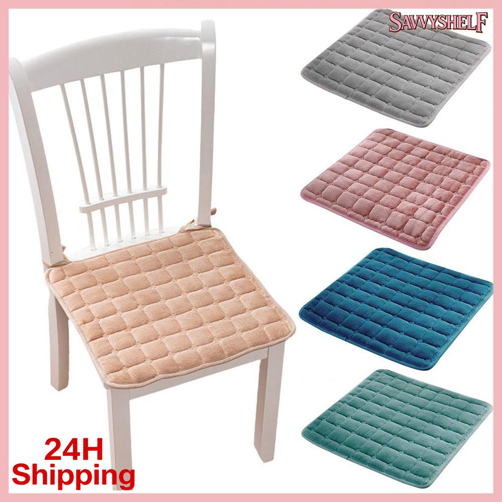 SAVVYSHELF 45x45cm Đệm ghế Vải flannel Ngoài ra, nhung Đệm ghế ô tô Mềm mại Ấm áp Đệm eo Trang trí văn phòng tại nhà