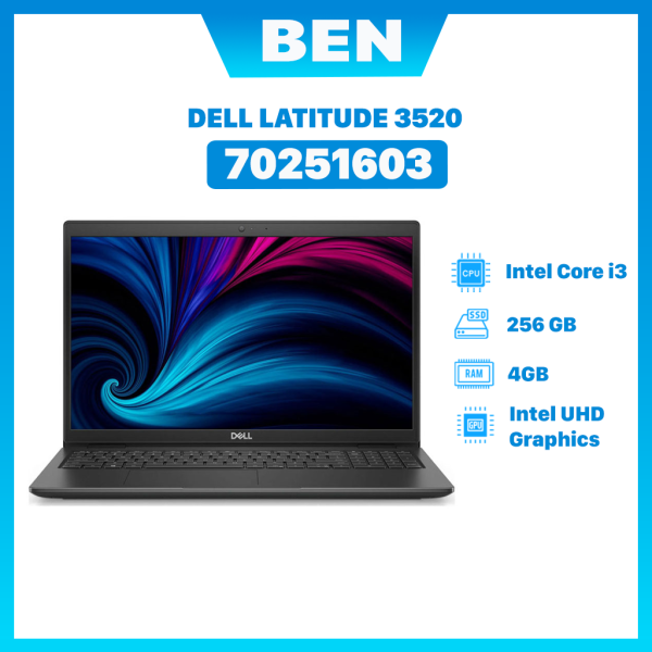 Laptop Dell Latitude 3520 (70251603) (i3-1115G4 | 4GB | 256GB |15.6 HD | DOS) - Hàng chính hãng