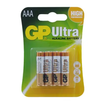 GP Ultra Alkaline Batteries 4 AAA (1 Pack Battery)