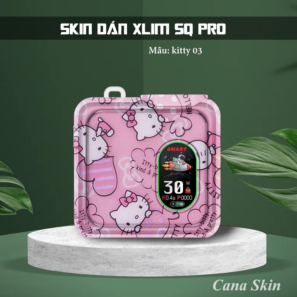 Miếng dán skin kitty cho x-lim sq pro v2  favo  feelin  riil x ...in hình theo yêu cầu