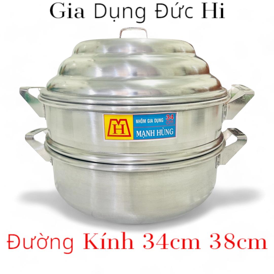 Nồi Hấp 2 Tầng Cao Cấp Mạnh Hùng Size 34cm 38cm - Xửng Hấp 34cm 38cm vn nhiệt