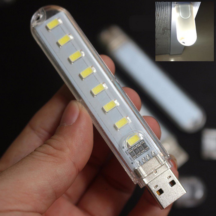 [HCM] Thanh đèn LED mini 8 bóng 24 bóng siêu sáng cổng cắm USB thích hợp để bàn học đọc sách đầu giường -GL602