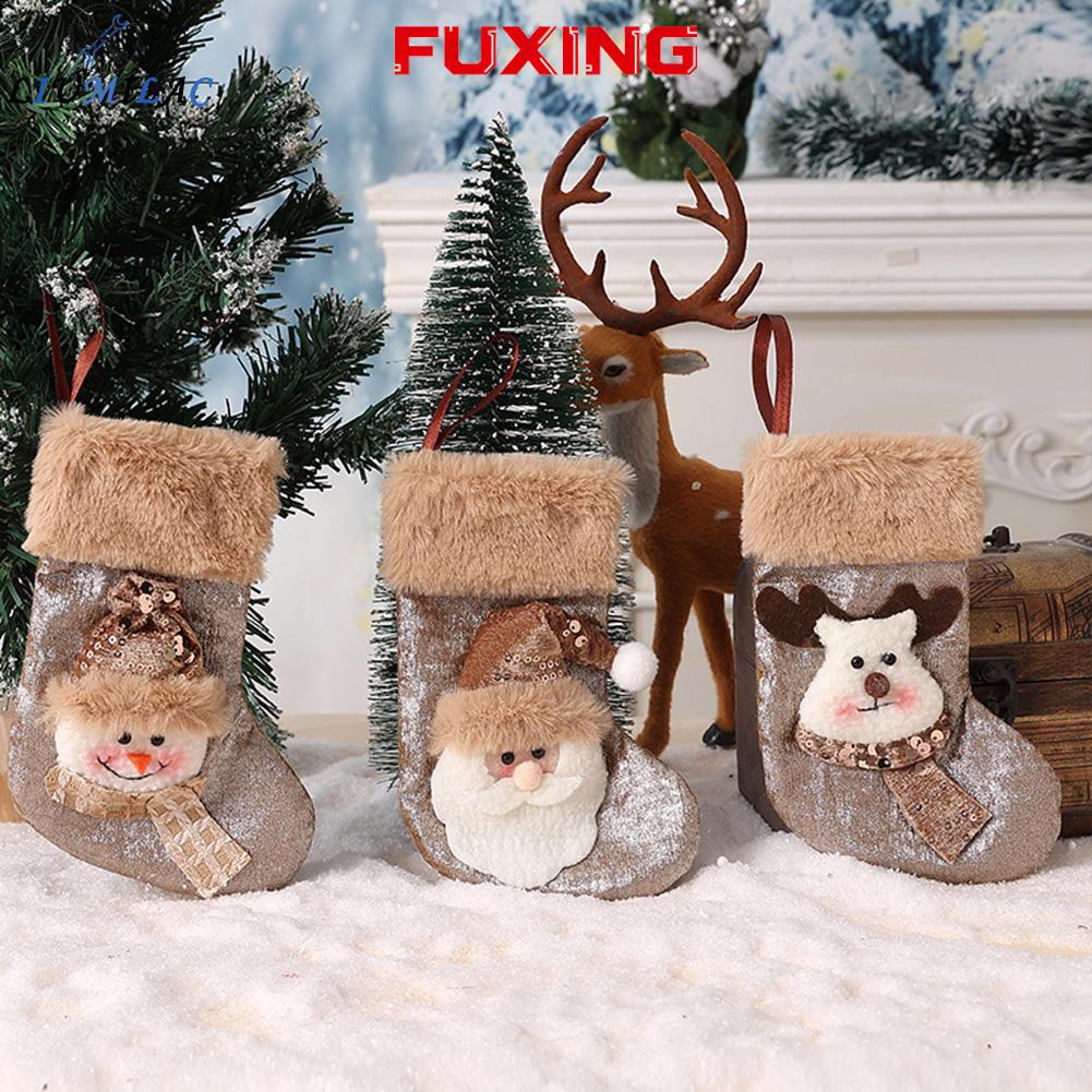 LIUMILAC Charm And Joy Christmas Decoration Holiday Decor Christmas Socks Sturdy Material ราคา 196 บาท*ส่งฟรี