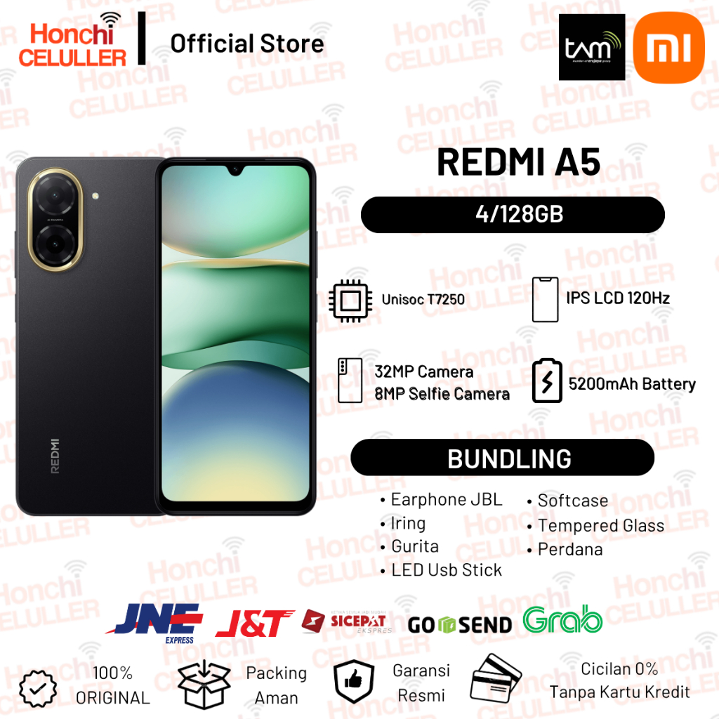 Xiaomi Redmi A5 4/128GB Kamera 32MP | Layar 6.88" | Baterai 5200mAh | Octa Core anti lemot Garansi Resmi Giá 1,249,000 Đồng*Miễn phí vận chuyển