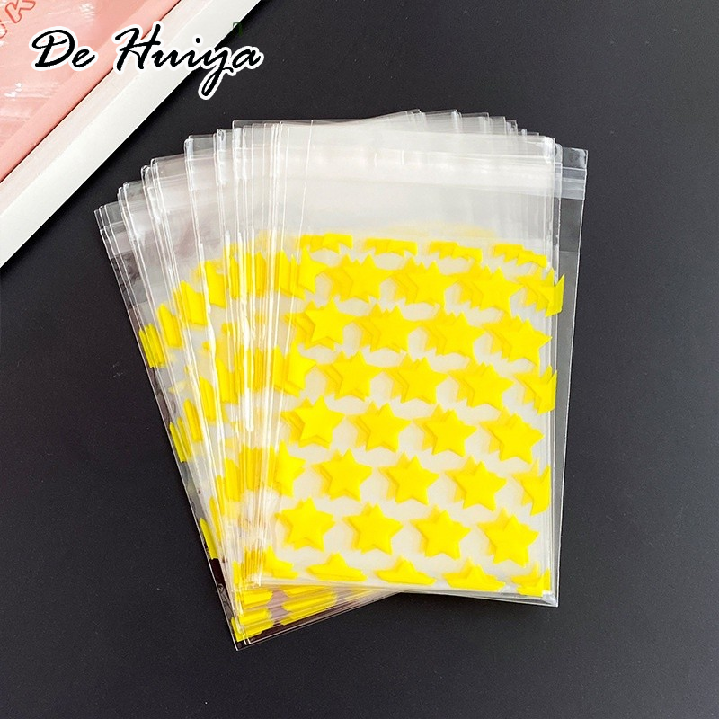 DEHUIYA [Infn] 100 / 50 self-adhesive translucent Star - shaped Toy bags/Jewelry ราคา 9 บาท*ส่งฟรี