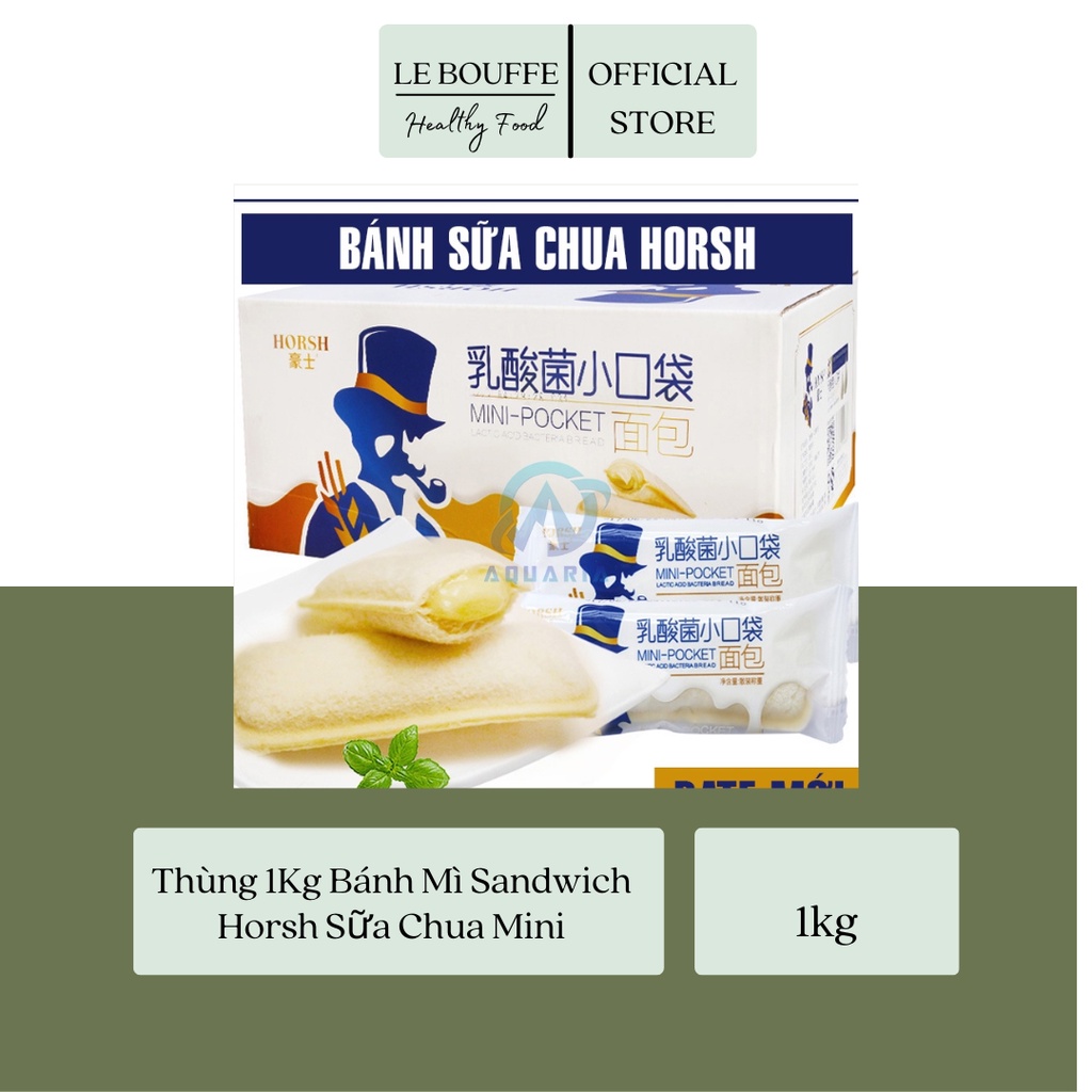 Thùng 1Kg Bánh Mì Sandwich Horsh Sữa Chua Mini