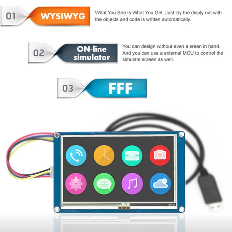 Display hmi nx3224t024 2.4 inch man-machine interface hmi resistance display enhanced series
