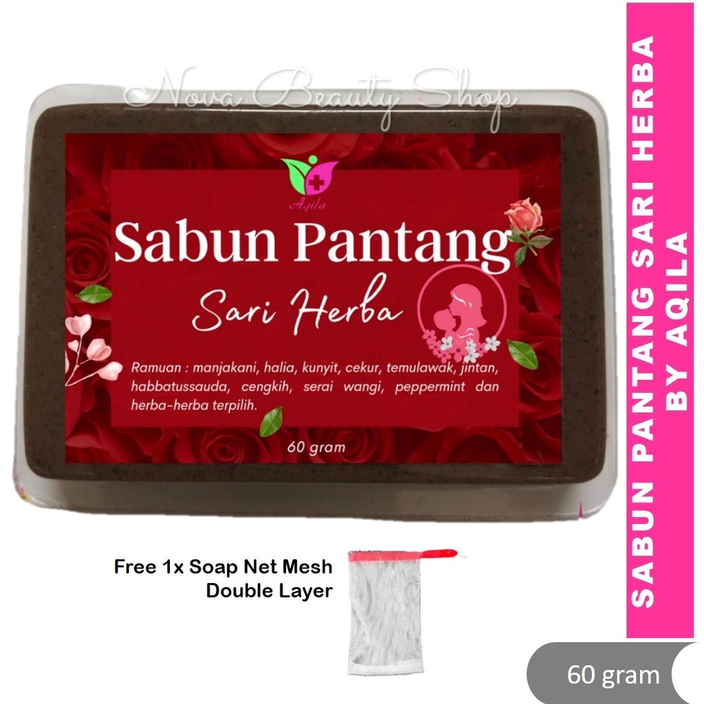 Sabun Pantang Sari Herba by Aqila (60g) Sabun Herba Bersalin Berpantang ibu bersalin herba mandian segarkan badan