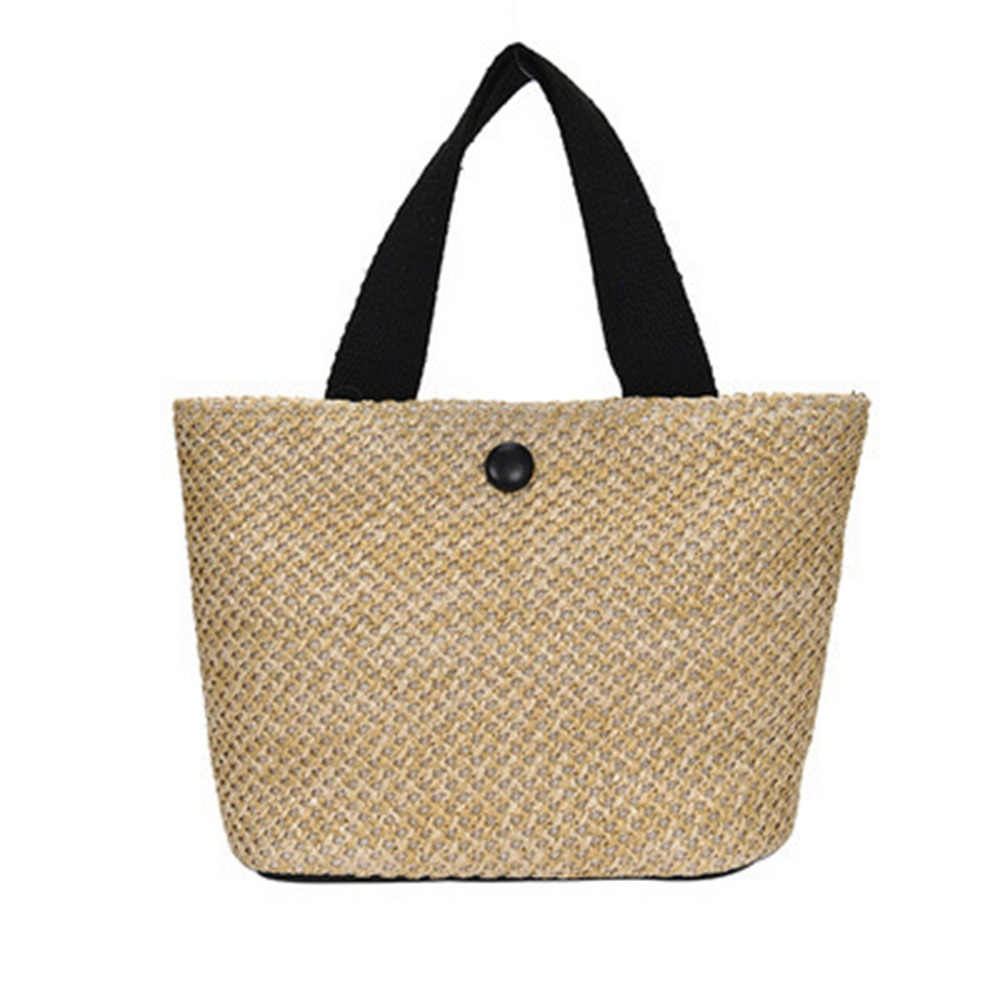 ZHONGMEET Dung lượng lớn Túi cói Đơn giản Cỏ Túi xách bằng mây Thường ngày Thời trang Túi Tote Dệt Các cô gái - 2